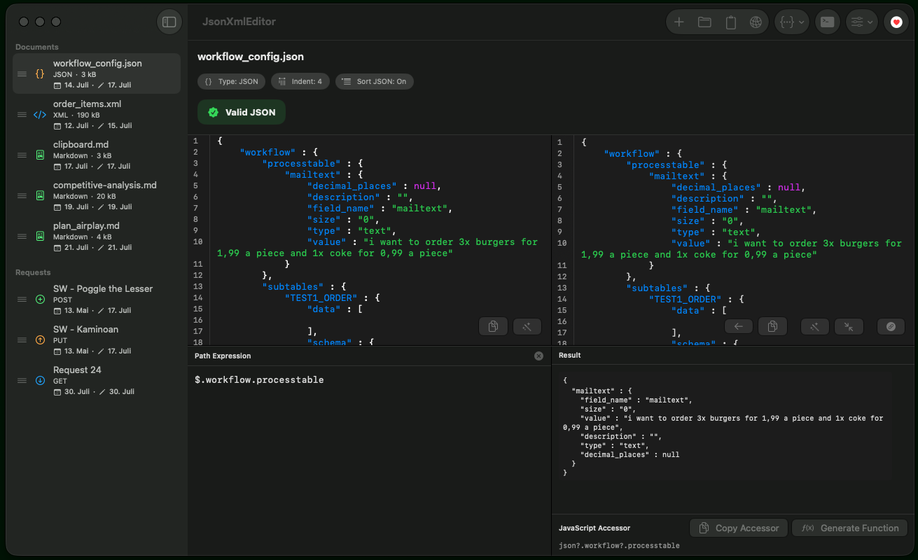 Json XML Editor preview