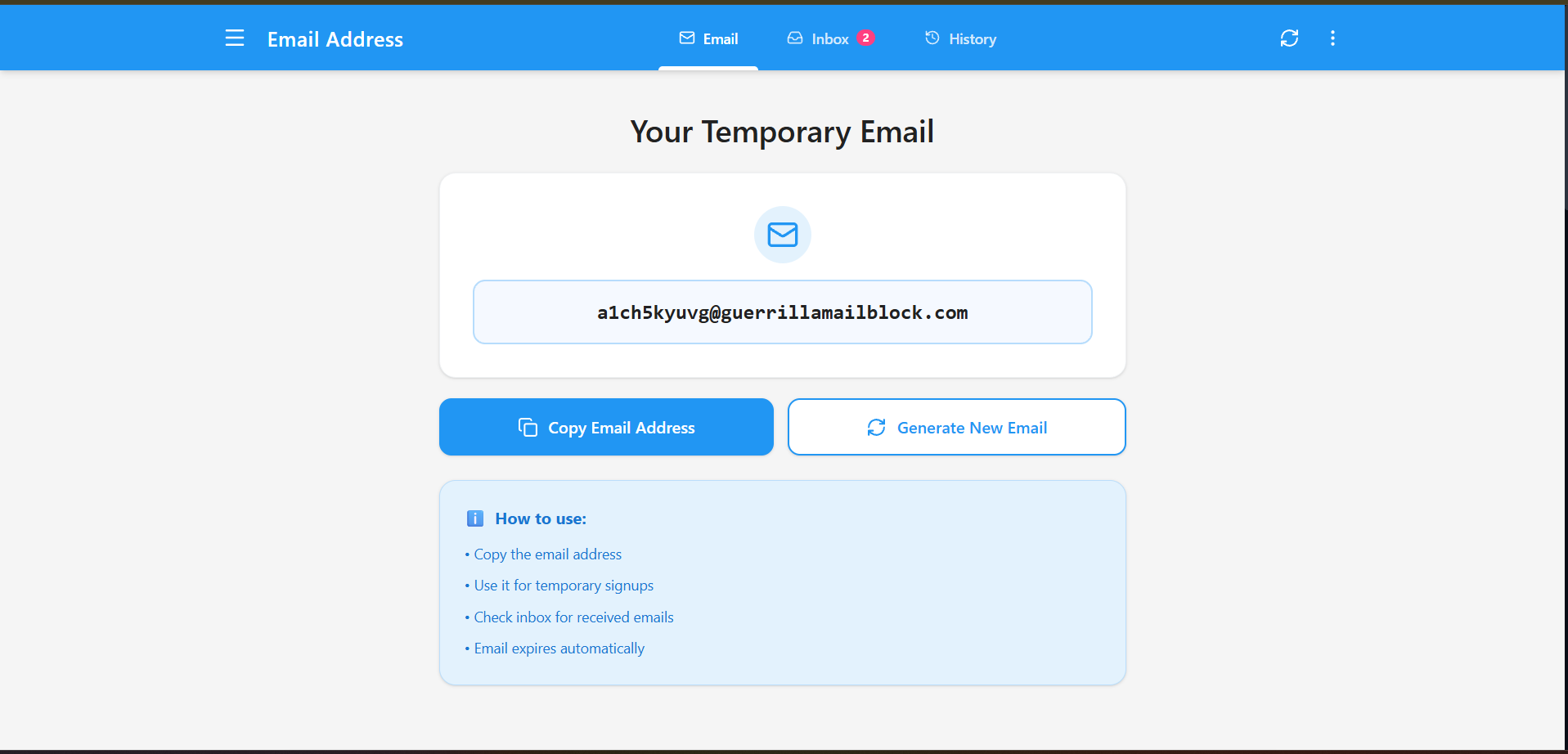 TempEmailfree preview