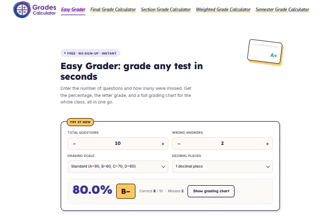 Easy Grader preview
