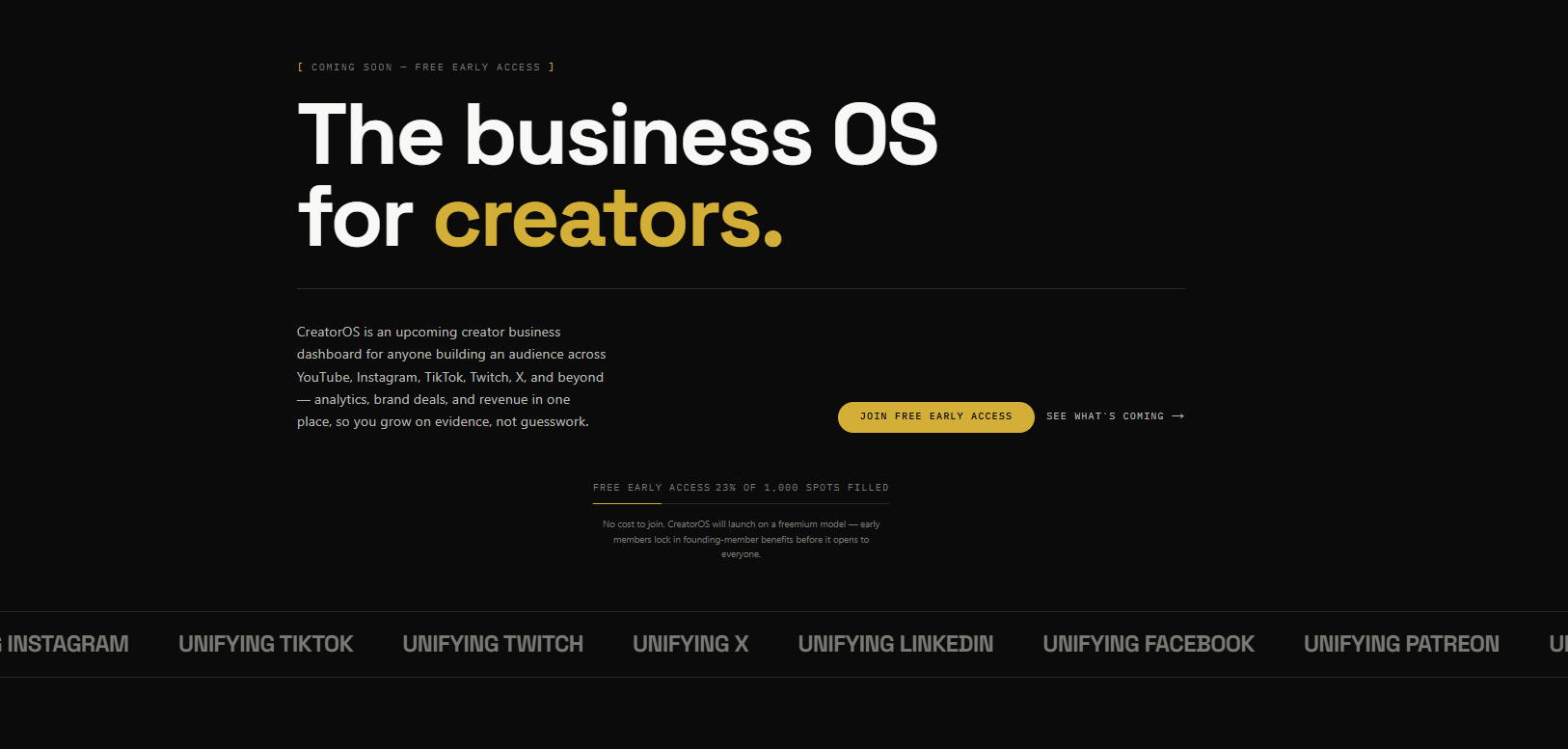 CreatorOS preview
