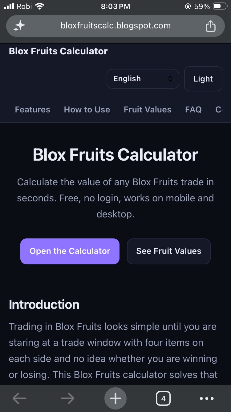Blox Fruits Calculator preview