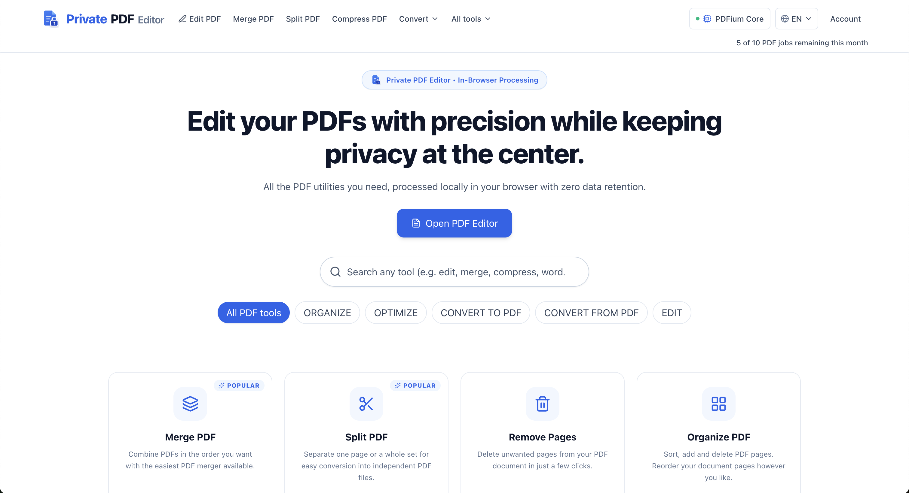PrivatePDF Editor preview