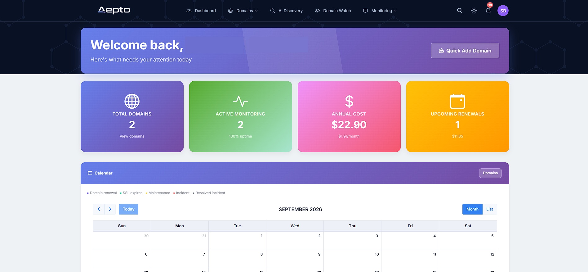 Aepto preview